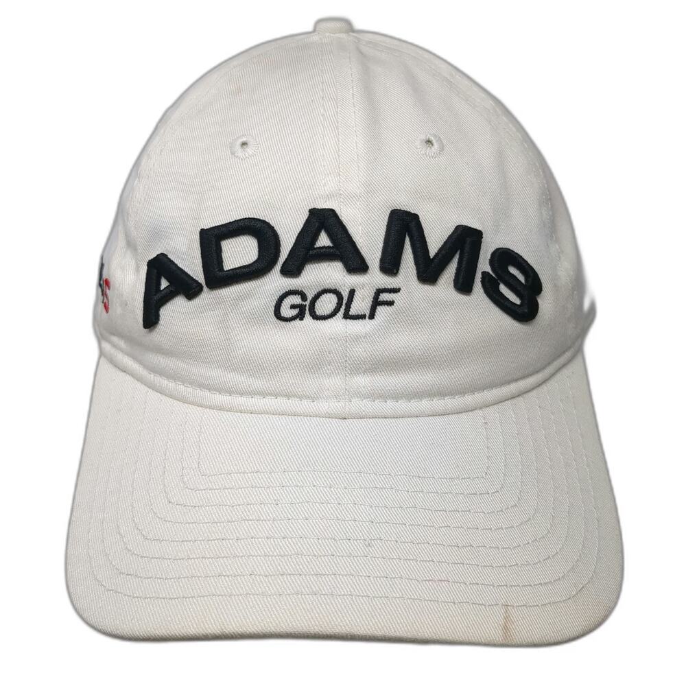New Era Adams Golf Baseball Cap White One Size Slideback Super S 35 Cotton Hat